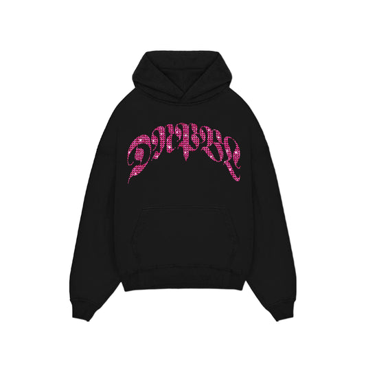 Donpablo rhinestone "pink" hoodie 1.5